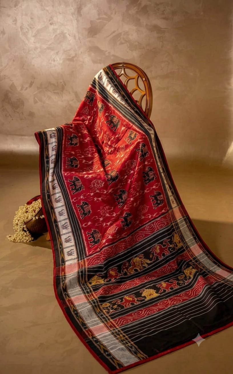 Authentic Handloom Nuapatna Cotton Saree