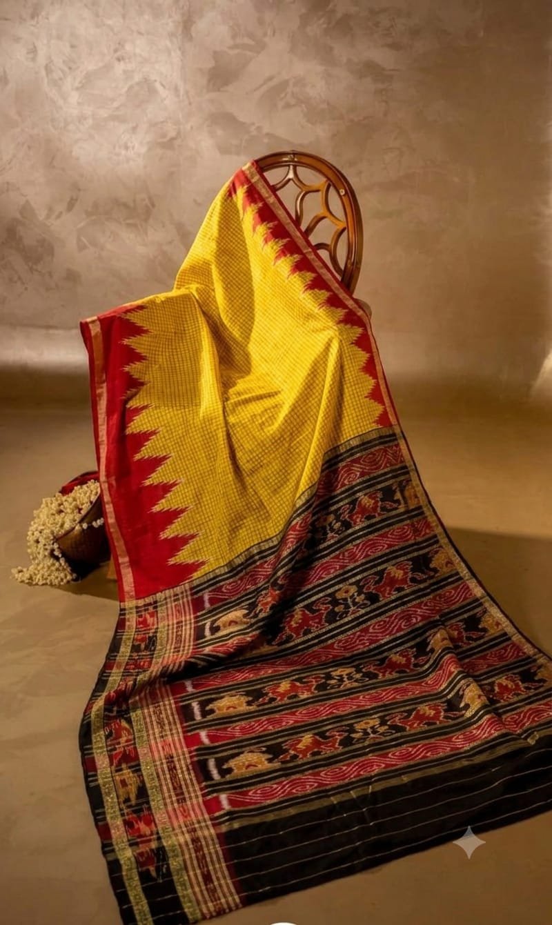 Authentic Handwoven Khandua Silk Saree