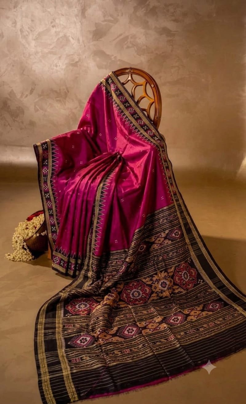 Authentic Handwoven Khandua Patta Silk Saree