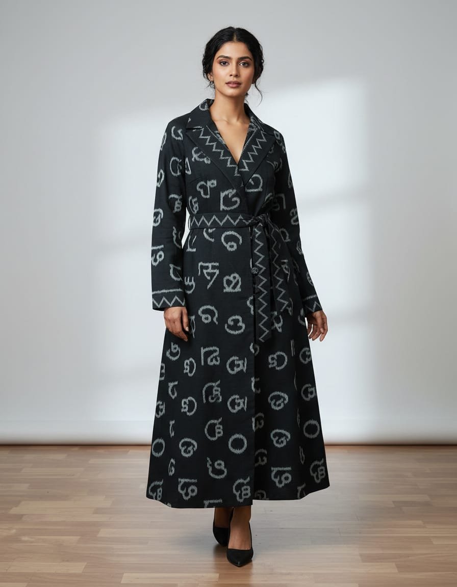 Handcrafted Artisan Handloom Long Jacket