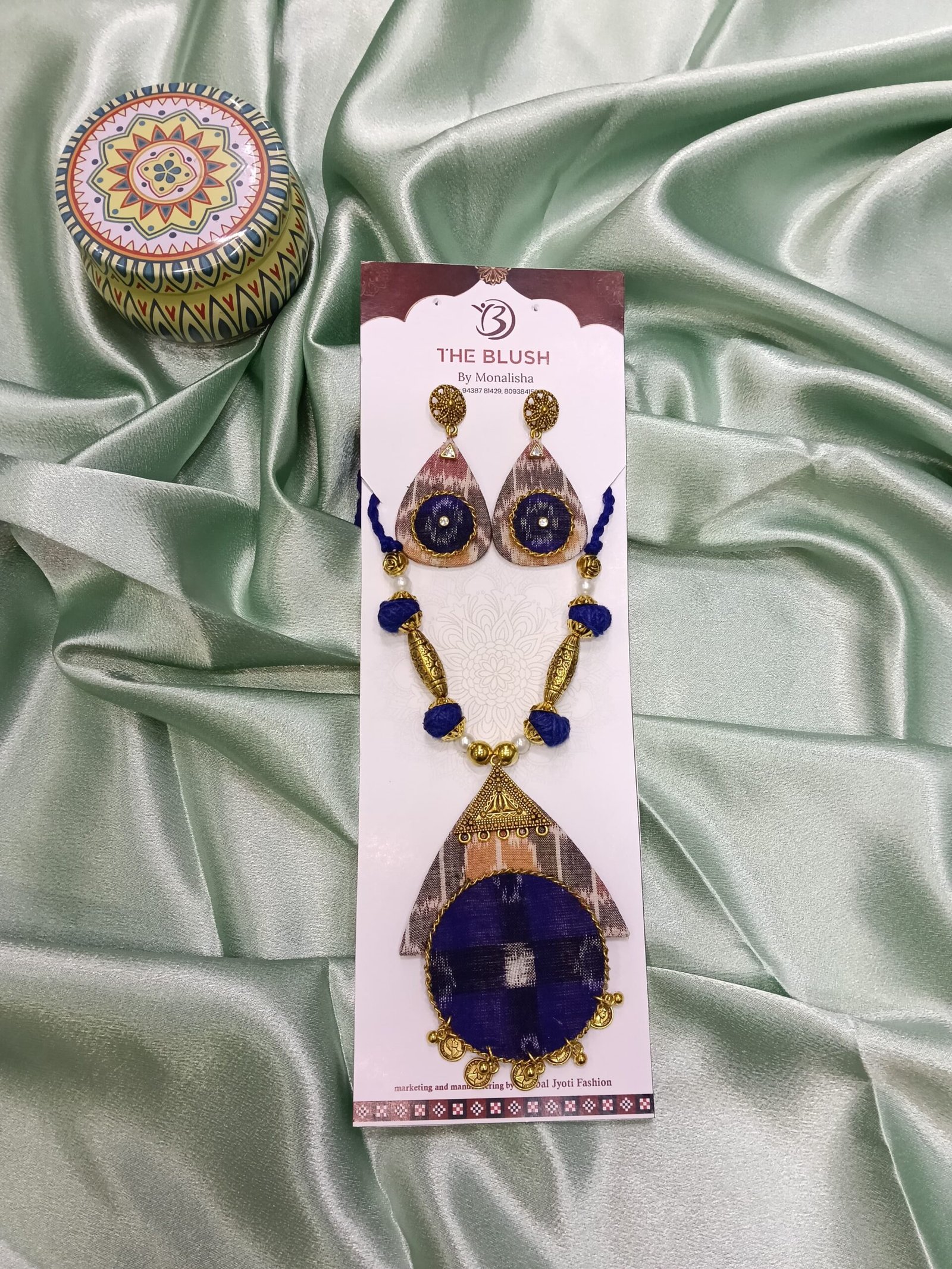 Sambalpuri Earrings and Necklace set