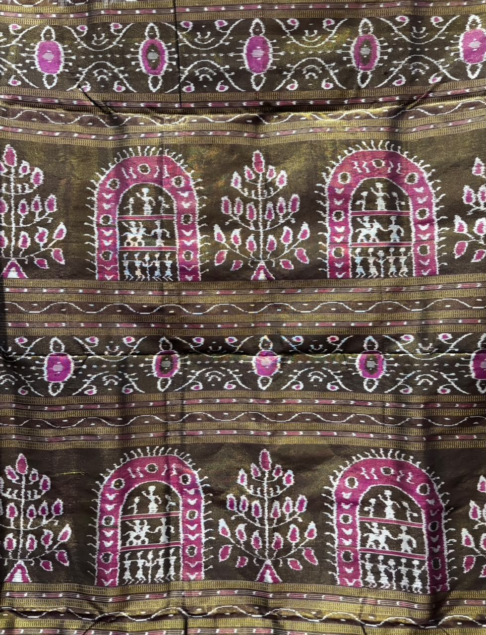 Half tissue sambalpuri saree