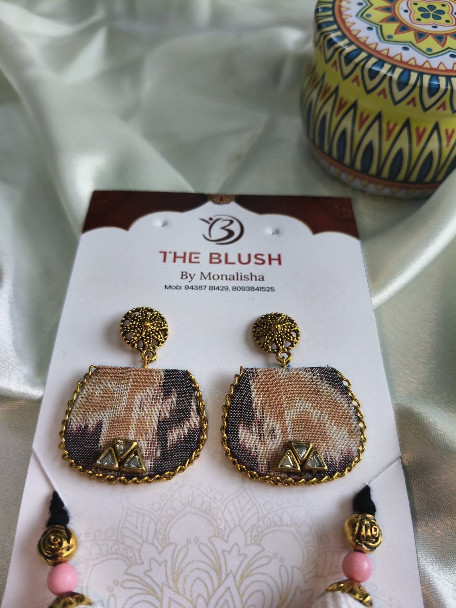 Sambalpuri Earring and Necklace set