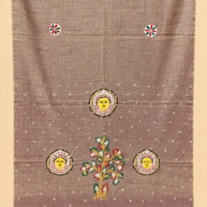 Tassar Cotton Dupatta – Hand Painted Elegance
