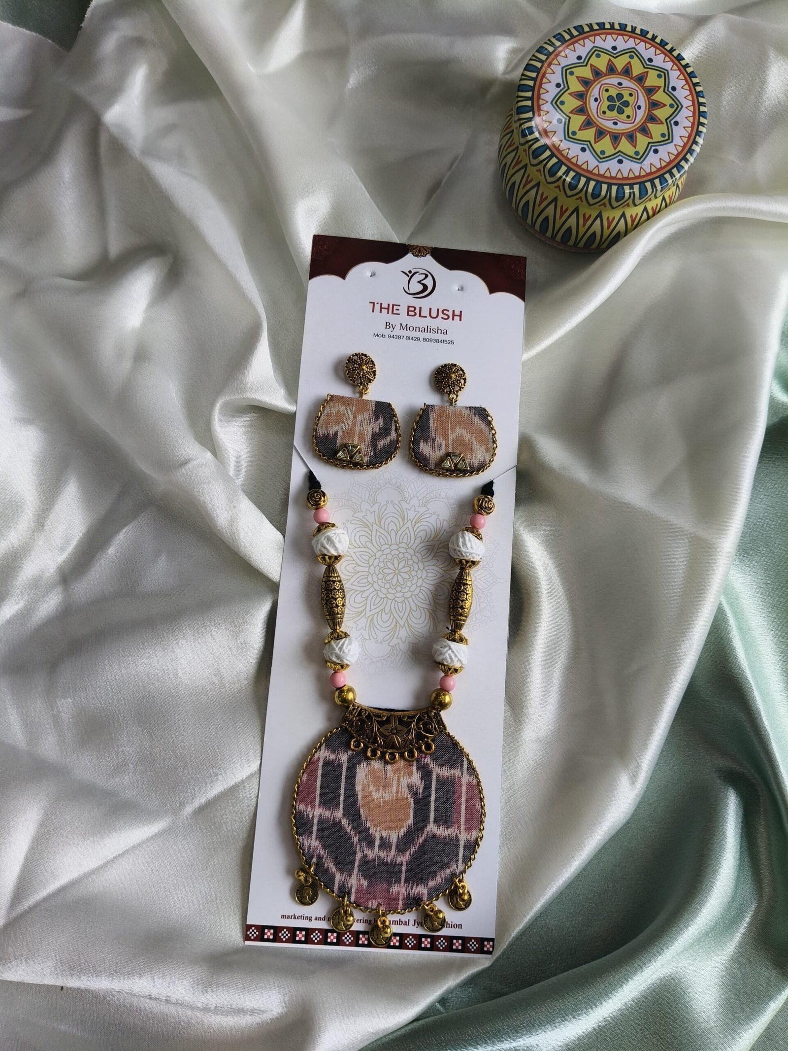 Sambalpuri Earring and Necklace set